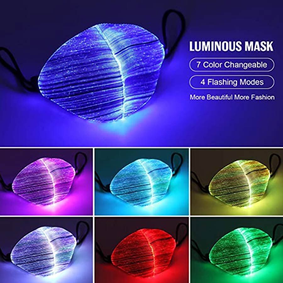 Mască de protecție cu LED iluminată
