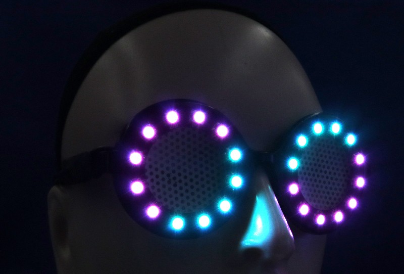 ochelarii strălucitori cibernetici punk design de petrecere rave