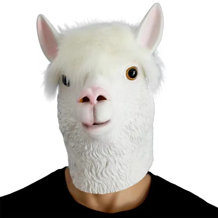 masca de alpaca fata cap masca de silicon
