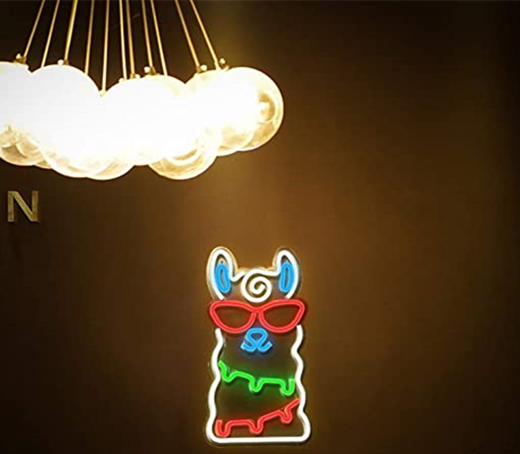 logo-ul luminos lama neon perete