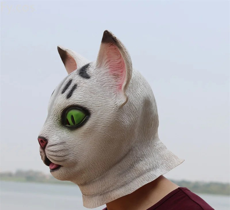 mască pentru cap de pisică din silicon