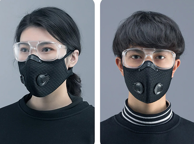 ochelari de protecție cu mască împotriva virusului corona