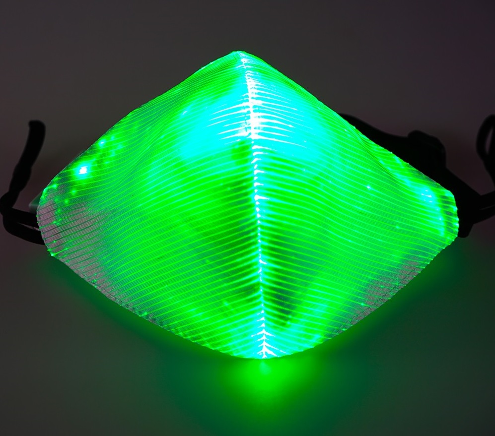 LED masca verde