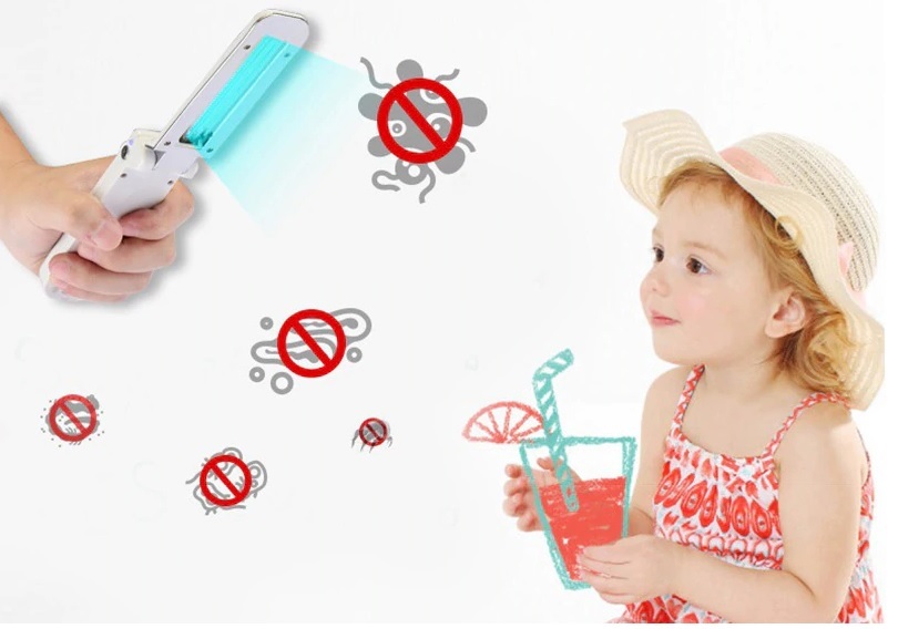 Advertisement Bring tomorrow Lampa de dezinfectare UV portabilă 3W (alimentată cu baterii USB sau 4x1,5V  AAA) | Cool Mania