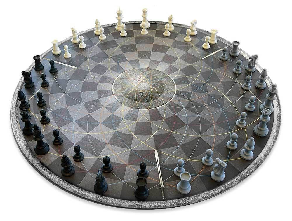 Șah rotund pentru 3 jucători (persoane)