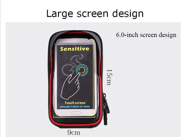 geantă de bicicletă cu ecran tactil TPU cu ecran mare