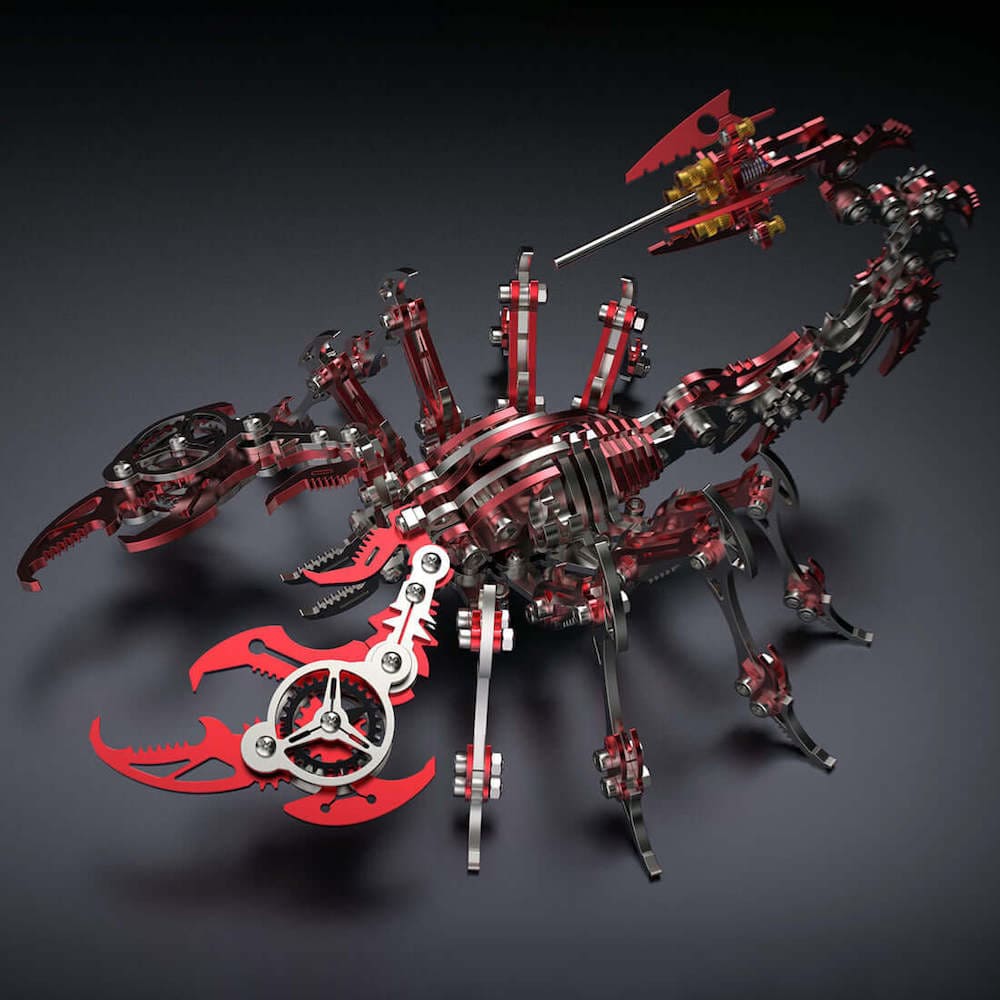 Puzzle 3D scorpion Puzzle unic 3D realizat din puzzle-uri metalice
