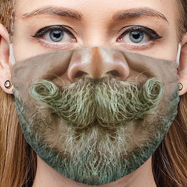 Mustă și barbă de imprimare mască 3D