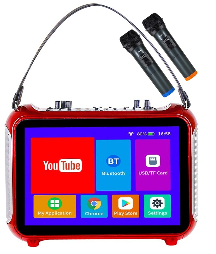 sistem portabil de aparate de karaoke cu afișaj încorporat