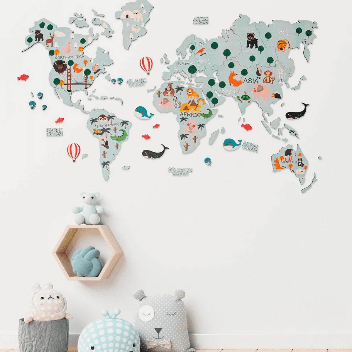 harta lumii pentru copii 2d