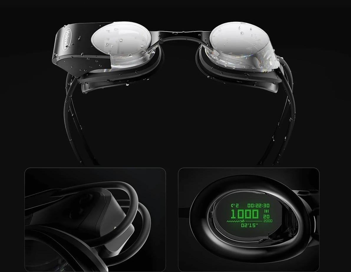 ochelari de înot inteligenți pentru înot în realitate virtuală cu afișaj