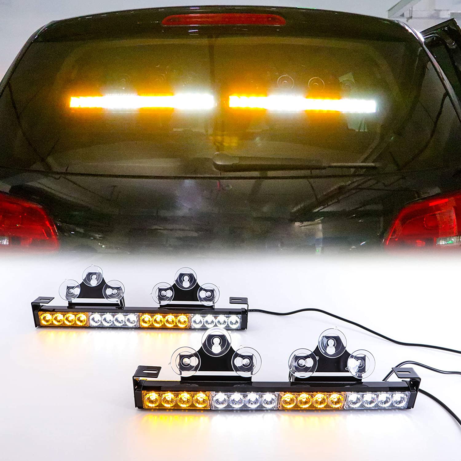 Lumini LED intermitente pentru mașină galben alb multicolor