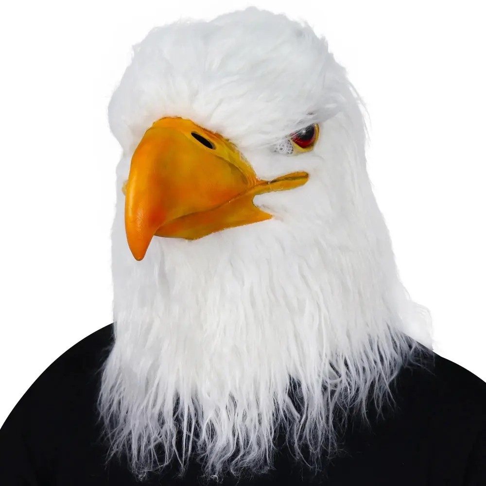 masca de silicon vultur alb cap de fata