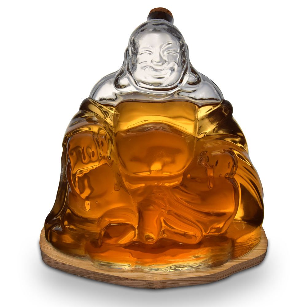 Carafa Buddha pentru rom, whisky sau bourbon