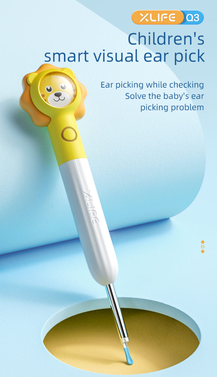 Curățător de urechi pentru copii cu conexiune wifi pentru copii cu o cameră în ureche