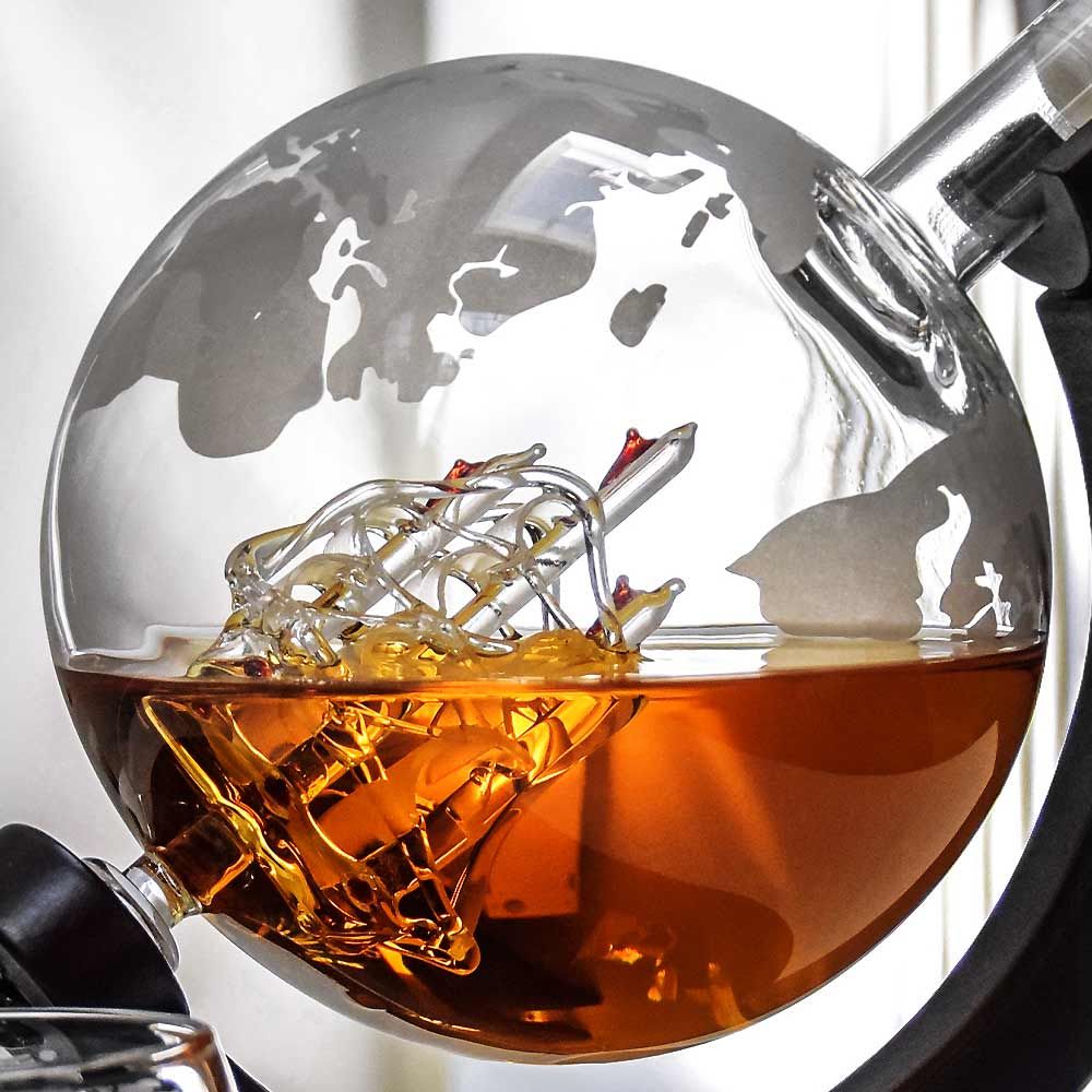 whisky globe set decantor whisky