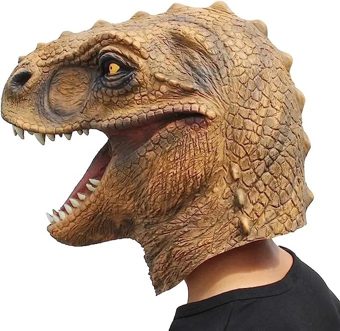Masca de Halloween dinozaur din silicon T rex masca cap de dinozaur