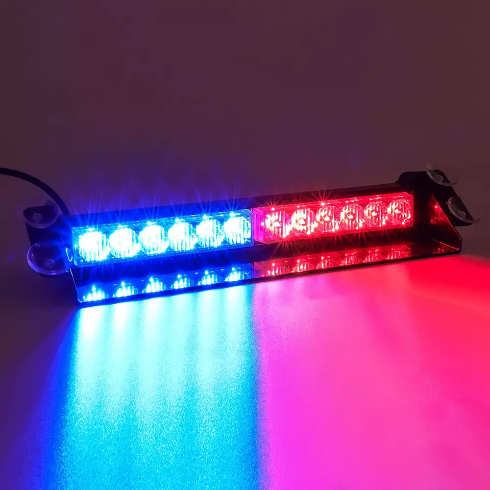 Faruri stroboscopice LED intermitente (lumini) pentru mașină cu posibilitatea de a schimba culorile și stilurile intermitente