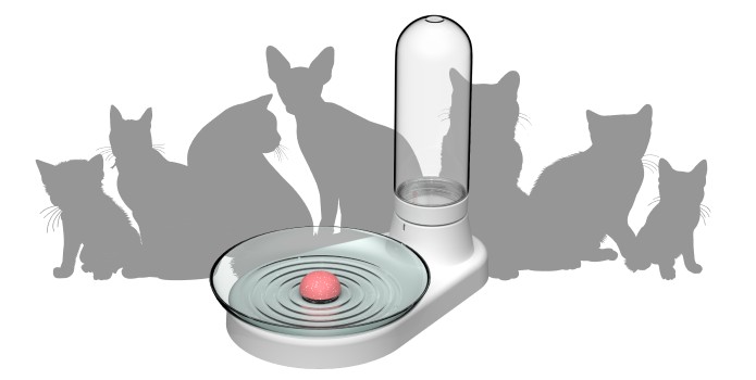 rezervor apa pentru pisica - tava automat