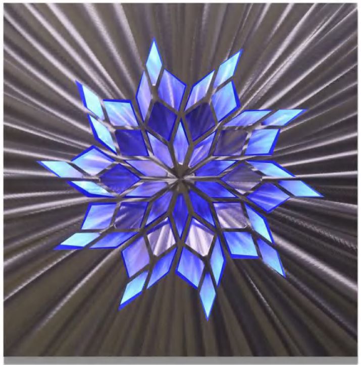 tablouri metalice floare 3d aluminiu