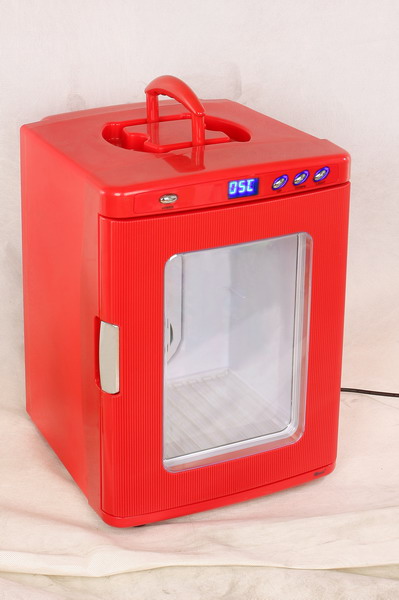 frigider mini cooler rosu retro