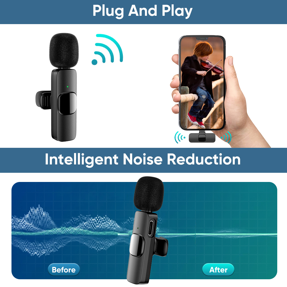 Microfon wireless pentru smartphone pentru telefon
