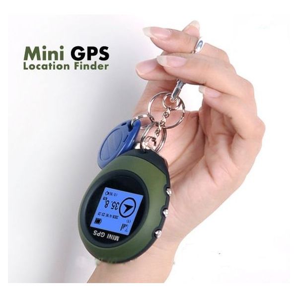 mini GPS de navigare pe pandantiv cheie breloc inel