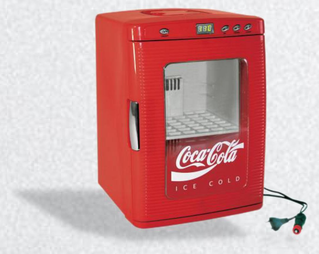 retro mini cooler frigider frigider roșu coca cola