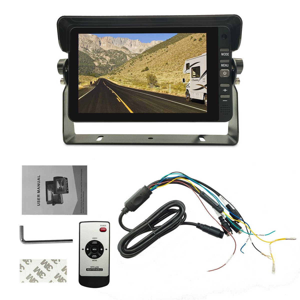 Monitor auto cu 3 canale rezoluție full hd 7 inchi